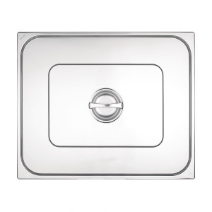 Couvercle en Inox Double - GN 2/1 Inox  - Vogue - Fourniresto