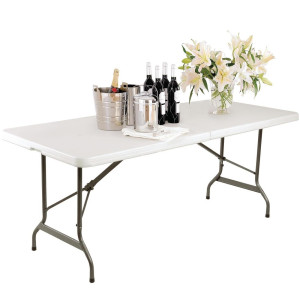 Folding white center table 1829mm - Bolero - Fourniresto