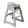 Staplingsbar hög stol platina - Rubbermaid - Fourniresto