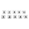 Stainless steel table numbers 1 to 10 - Olympia - Fourniresto