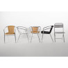 Rattan and aluminum chairs - Set of 4 - Bolero - Fourniresto