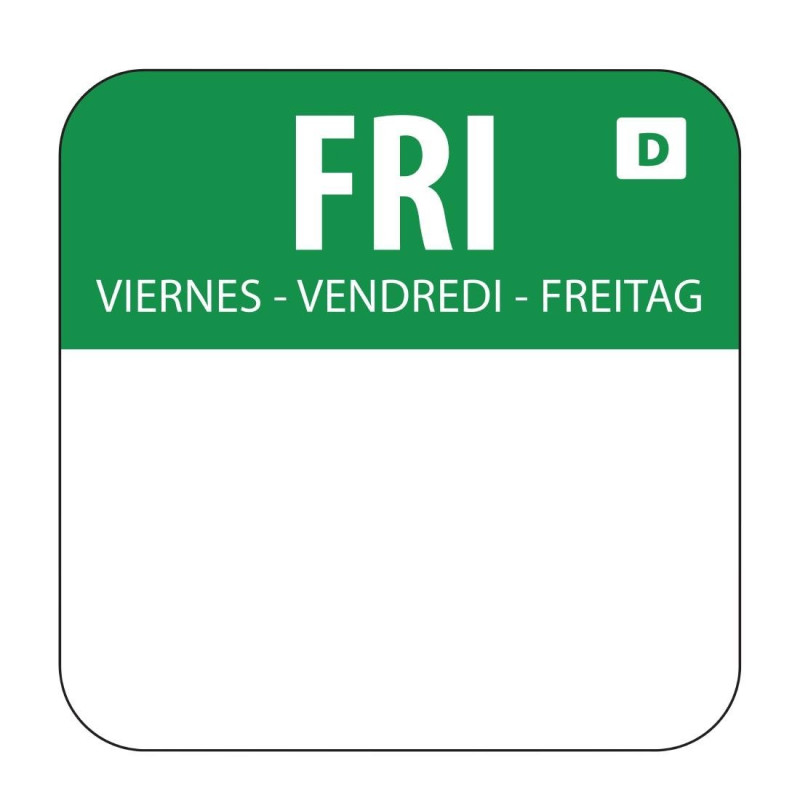 Soluble Labels for Food "Friday" - Box of 1000 - Vogue