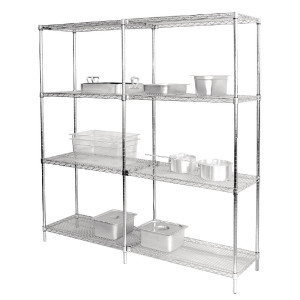 Set med 2 Metallhyllor - L 915 x 610 mm - Vogue