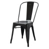 Stackable Steel Bistro Chairs - Black - Set of 4 - Bolero