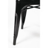 Stackable Steel Bistro Chairs - Black - Set of 4 - Bolero