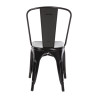 Stackable Steel Bistro Chairs - Black - Set of 4 - Bolero