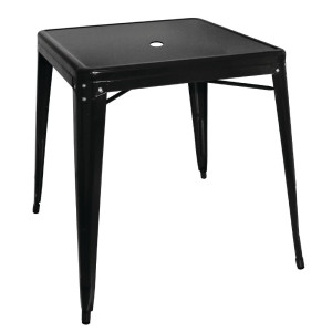 Svart Fyrkantigt Bistrobord i Stål – L 668 x D 668 mm - Bolero