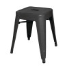 Black Steel Low Stools - Set of 4 - Bolero