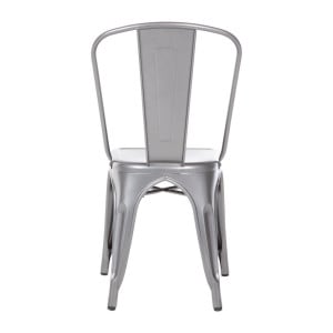 Stolar i Metallgrått Stål - Set om 4 - Bolero