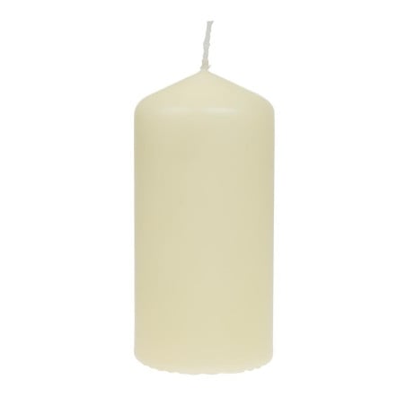 Tall Ivory Cylinder Candles 120mm - Pack of 12 Bolsius