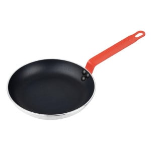 Stekpanna i aluminium med non-stick beläggning och rött handtag Ø 240mm Hygiplas