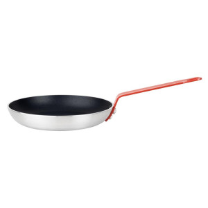 Stekpanna i aluminium med non-stick beläggning och rött handtag Ø 240mm Hygiplas