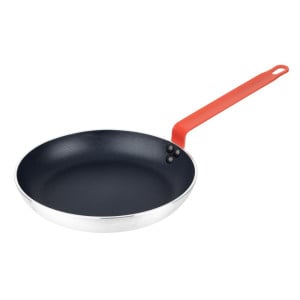 Poêle Aluminium Antiadhésive Ø 280 mm - Hygiplas Manche Rouge SEO: Cuisson sans tracas, Revêtement Teflon Platinum Plus