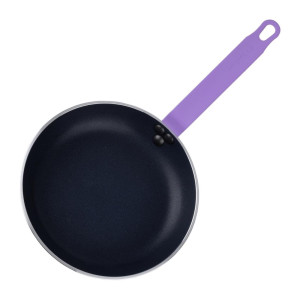 Stekpanna i aluminium med non-stick beläggning Ø 240mm, lila handtag Hygiplas - Teflon Platinum Plus-beläggning