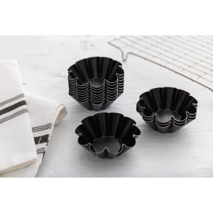 Musslor för Mini Brioche Non-stick 75 mm - 12-pack, Matfer Bourgeat