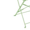 Folding Chairs Light Green Steel - Comfort and Durability