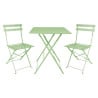 Folding Chairs Light Green Steel - Comfort and Durability