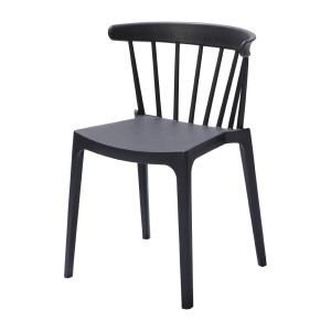Polypropylenstolar Antracit - Set om 4: Elegant design och hållbar komfort