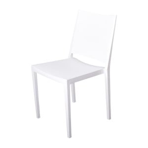 Florence valkoiset pinottavat polypropeeniset ulkotuolit - 4 kpl