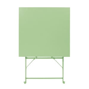 Table carrée pliante Bolero vert clair 600 mm en acier