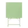 Folding square table Bolero light green 600 mm steel