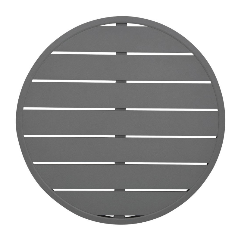 Plateau de Table Rond en Aluminium Gris Foncé 580 mm Bolero - Style Moderne & Résistance