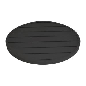 Plateau de Table Rond Aluminium Noir Bolero 580mm - Moderne et Résistant