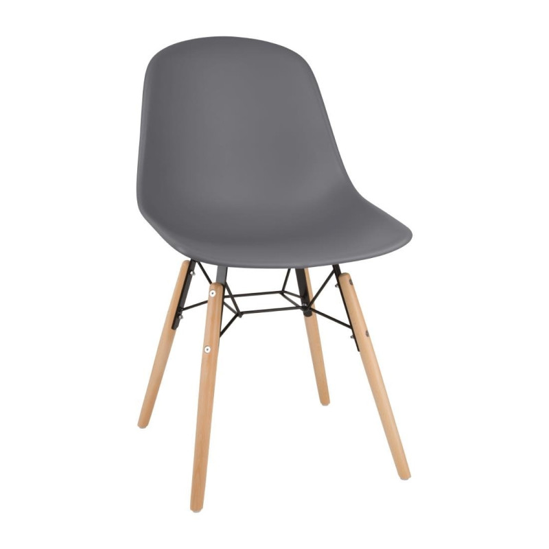 Dark Gray Arlo Chair - Set of 2 Bolero: Comfort, robustness, and elegance Dark Gray Arlo Chair - Set of 2 Bolero: Comfort, robustness, and elegance