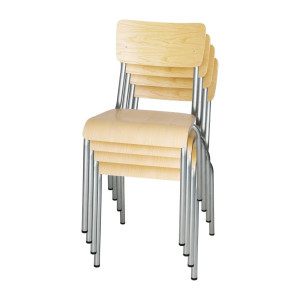 Galvanoitu puinen tuoli - 4 kpl Bolero