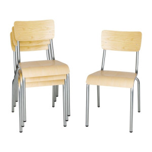 Galvanoitu puinen tuoli - 4 kpl Bolero
