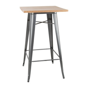 Grey Wooden Bolero Bar Table - Quality and Elegance