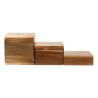 Acacia risers 50/100/150mm - Set of 3 Olympia - Acacia wood & Presentation height