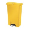 Roskakori polkimella Slim Jim Rubbermaid - Keltainen 50L