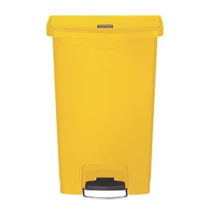 Roskakori polkimella Slim Jim Rubbermaid - Keltainen 50L