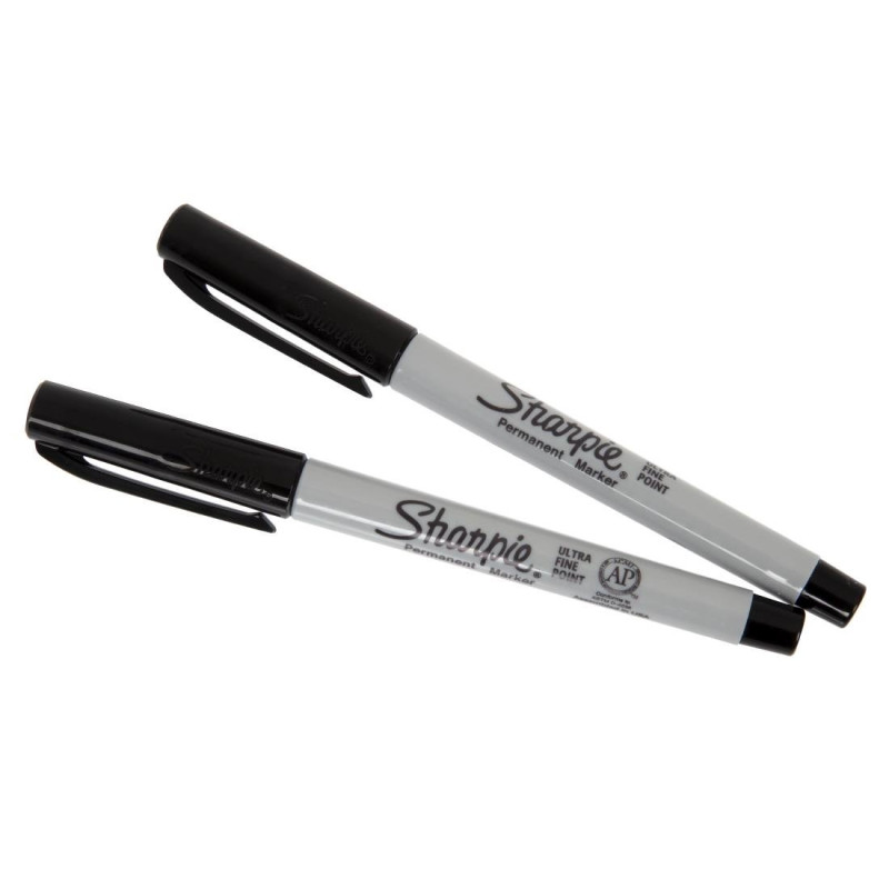 Ultra Fine Black Markers - Pack of 2 | Quality and Precision