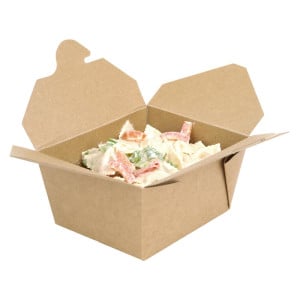 Compostable Cardboard Food Boxes 600ml - Pack of 400, Eco-Friendly & Durable