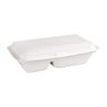 Boîtes 2 Compartiments Bagasse Compostables 253 mm - Lot 200