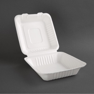 Kompostoitavat Bagasse-laatikot 223 mm - 200 kpl, ympäristöystävälliset