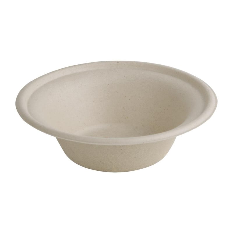 Bols Ronds Compostables Bagasse Naturelle 312 ml - Lot de 50 fiesta écologique