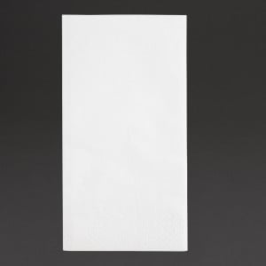 Serviettes Snacking 2 Plis 330mm Blanches, Lot de 2000 - Pliage 1/8 Recyclable