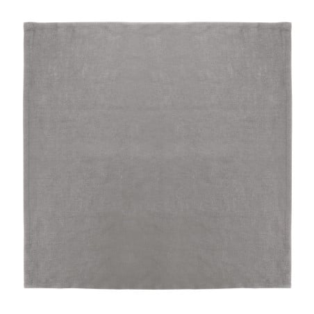 Grey linen table napkins 400 x 400 mm - Set of 12 - Olympia