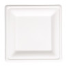 Compostable square bagasse plates 159mm - Pack of 50