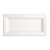 Assiettes Rectangulaires Compostables Bagasse 258mm