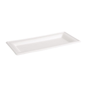 Assiettes Rectangulaires Compostables Bagasse 258mm