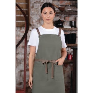 Cotton Khaki Bib Apron: Protection and Comfort