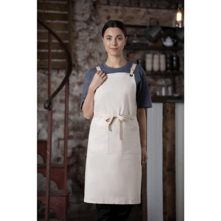 Apron Bib Cotton Gray Southside - Professional Kitchen