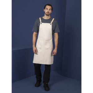 Gray Cotton Bib Apron Southside - Professional Kitchen