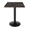 Vintage Black Square Table Top 700 mm Bolero