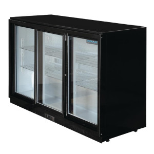 Arrière-Bar Réfrigéré 3 Portes Vitrées Coulissantes 330 L - Polar - Performance et Fiabilité