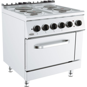 Professionell ugn 700 med elektrisk ugn - 4 plattor - CombiSteel